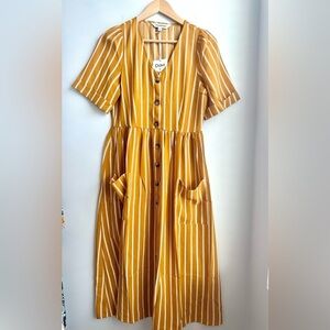 Dani & Davi Striped Midi Dress